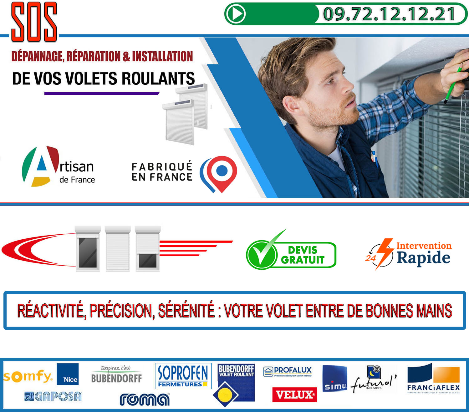 Depannage volet roulant Domont